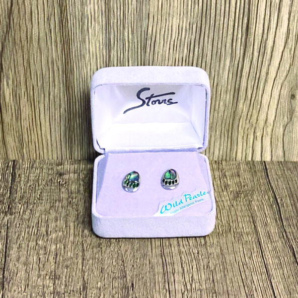 Abalone Bear Paw Stud Earrings