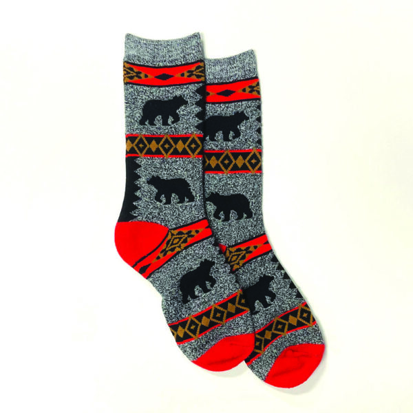 Sock: Bear Blanket Motif