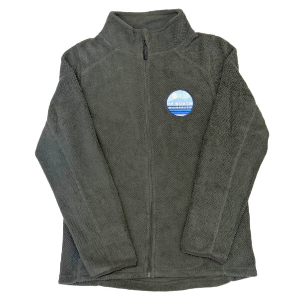 Fleece full zip adult shirt with Up North embroidered on the left chest.