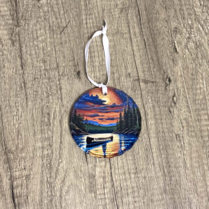 Painted Canoe Ornament