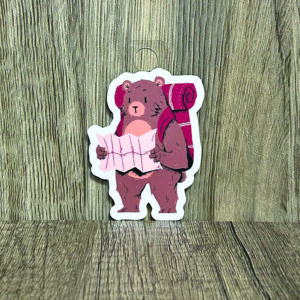 Hiking Bear Sticker