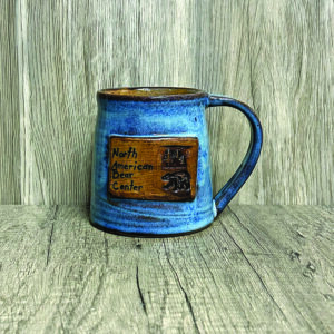 Short Blue Pottery Mug