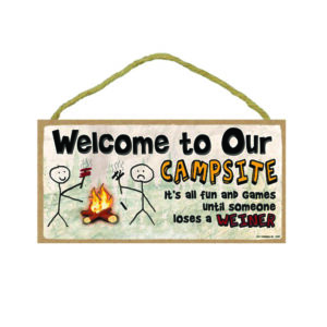 Welcome Campsite Sign